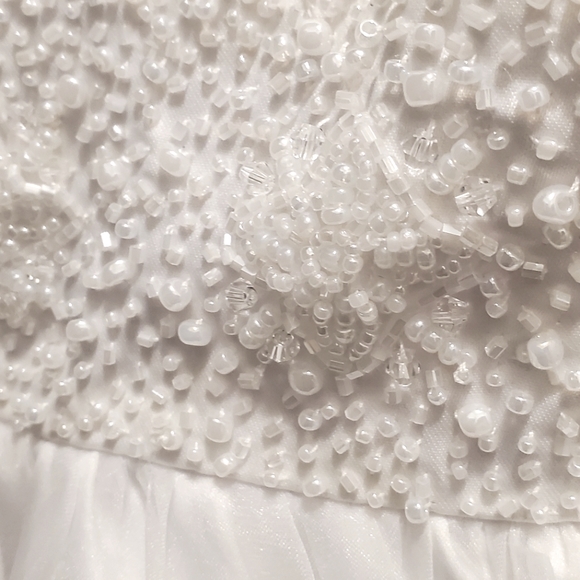 New US Angels Princess Dress Tulle Sparkly White Size 6 - Picture 3 of 5